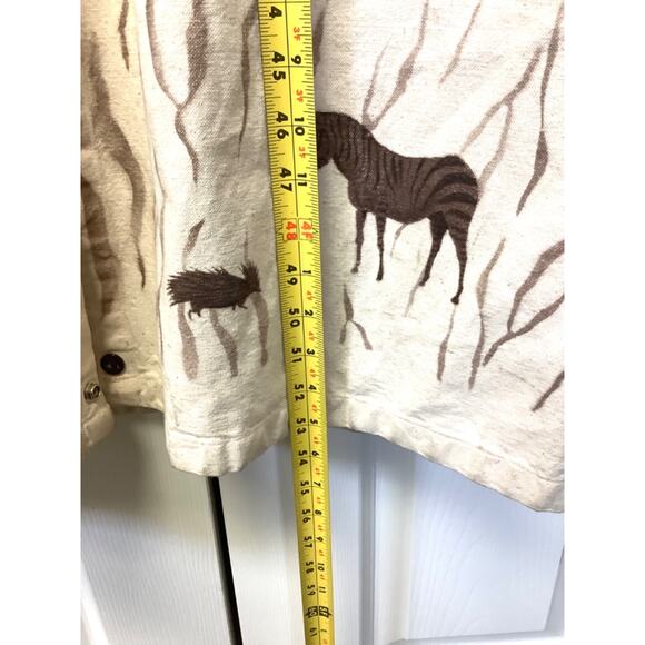 Vintage Dion of Texas Mens XXL Canvas Long Western Duster Jacket Beige Brown USA - Picture 6 of 7